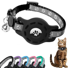 Airtag Cat Collar with Bells, Safety Buckle Cats Collar with Airtag Holder, Anti-Lost Cat Collars for Girl Boy Cats Kitty Puppy