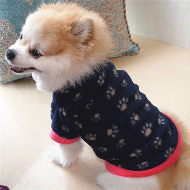Dog Pet Fleece Clothes Cat Warm Sweater Coat Winter Puppy Jacket Apparel T Shirt