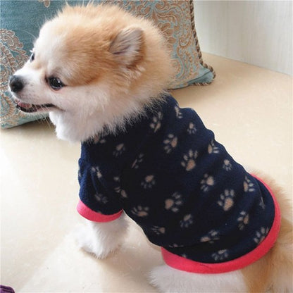 Dog Pet Fleece Clothes Cat Warm Sweater Coat Winter Puppy Jacket Apparel T Shirt