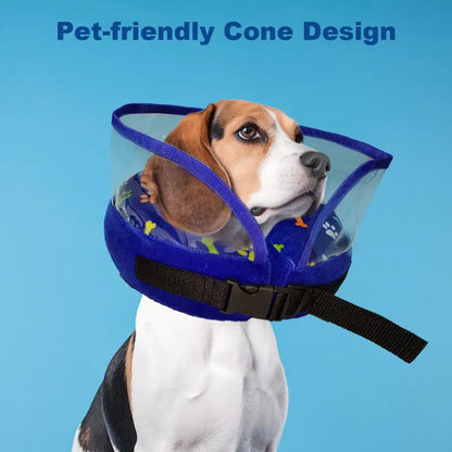 Pet Inflatable Recovery Collar Protective Medical Wound Healing Cone Fordogscats