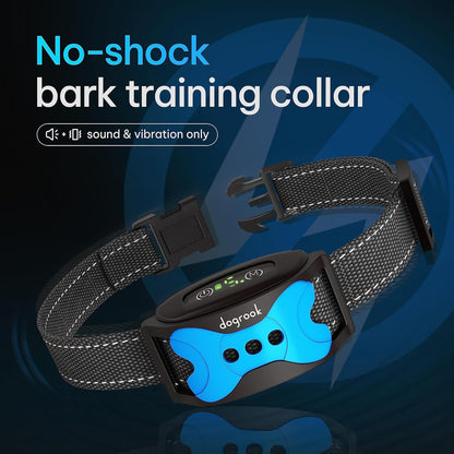 Dog Bark Collar | Smart Collar for Dog Training | No Shock | Beep & Vibration | Rechargeable | No Bark Collar for Dogs | anti Bark Collar for Large Dog, Medium Dog, Small Dog | 12-110 Lbs