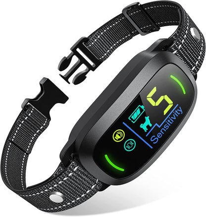 Dog Bark Collar,  Rechargeable Smart Barking Collar, anti Barking Training Collar with 5 Adjustable Sensitivity Beep Vibration Shock, Bark Shock Collar for Large Medium Small Dogs