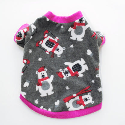 Dog Pet Fleece Clothes Cat Warm Sweater Coat Winter Puppy Jacket Apparel T Shirt