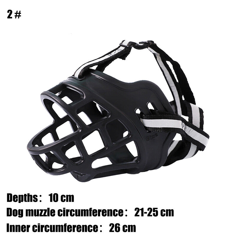 6 Sizes Adjustable Pet Dog No Bite Silicone Basket Muzzle Cage Mouth Mesh Cover