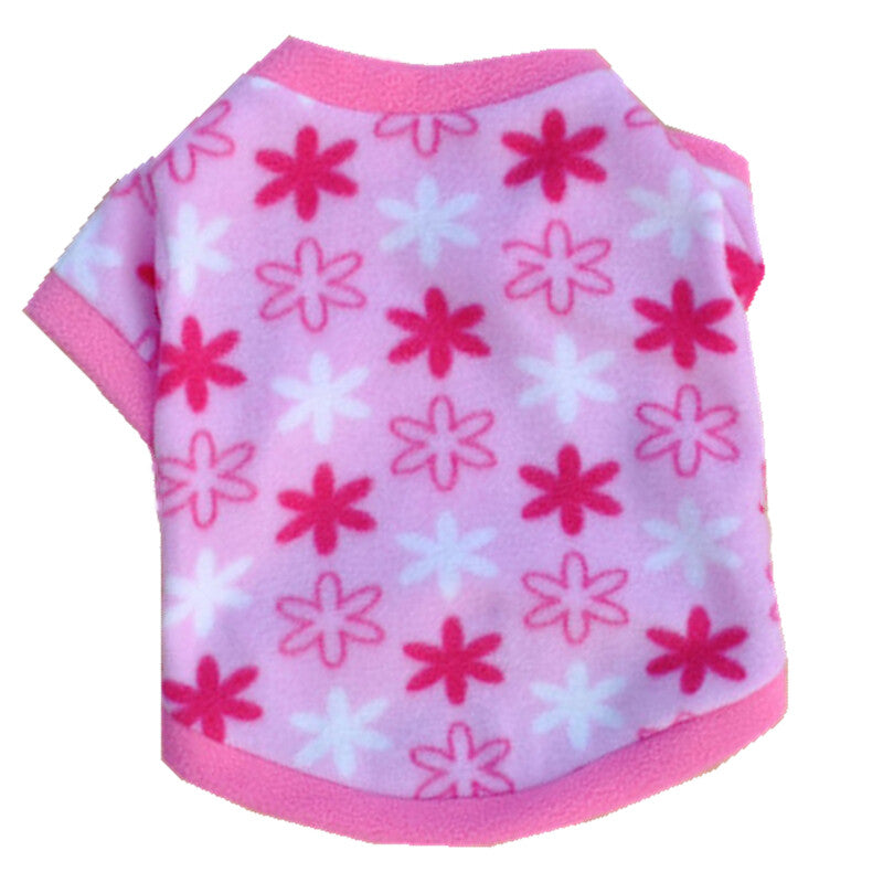 Dog Pet Fleece Clothes Cat Warm Sweater Coat Winter Puppy Jacket Apparel T Shirt