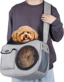 Pet Sling Carrier, Pet Airline Carrier Travel Bag, Fit 10~15Lb Cats&Dogs, Comfortable, Adjustable, Perfect for Airline, Travelling, Daily Walk, Outdoor Activity and Weekend Adventure