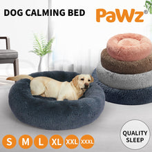 Pawz Dog Calming Bed Warm Soft Plush Thicker round Comfy Sleeping Large Washable