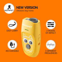 anti Barking Device, Ultrasonic 3 in 1 Dog Barking Deterrent Devices, 3 Frequency Dog Training and Bark Control 16.4Ft Range Rechargeable with LED Light and Wrist Strap Yellow