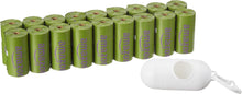 Dog Poop Bags with Dispenser and Leash Clip, 33.02 X 22.86 CM, Cucumber Scented - 270 Bags (18 Rolls)