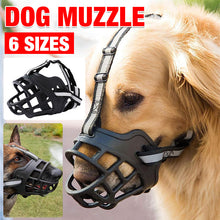 6 Sizes Adjustable Pet Dog No Bite Silicone Basket Muzzle Cage Mouth Mesh Cover