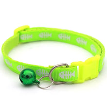 Adjustable Cartoon Fish Bone Dog Kitten Cat Collar with Bell Polyester Buckle Collars for Small Dogs Kitten Accessories Supplies