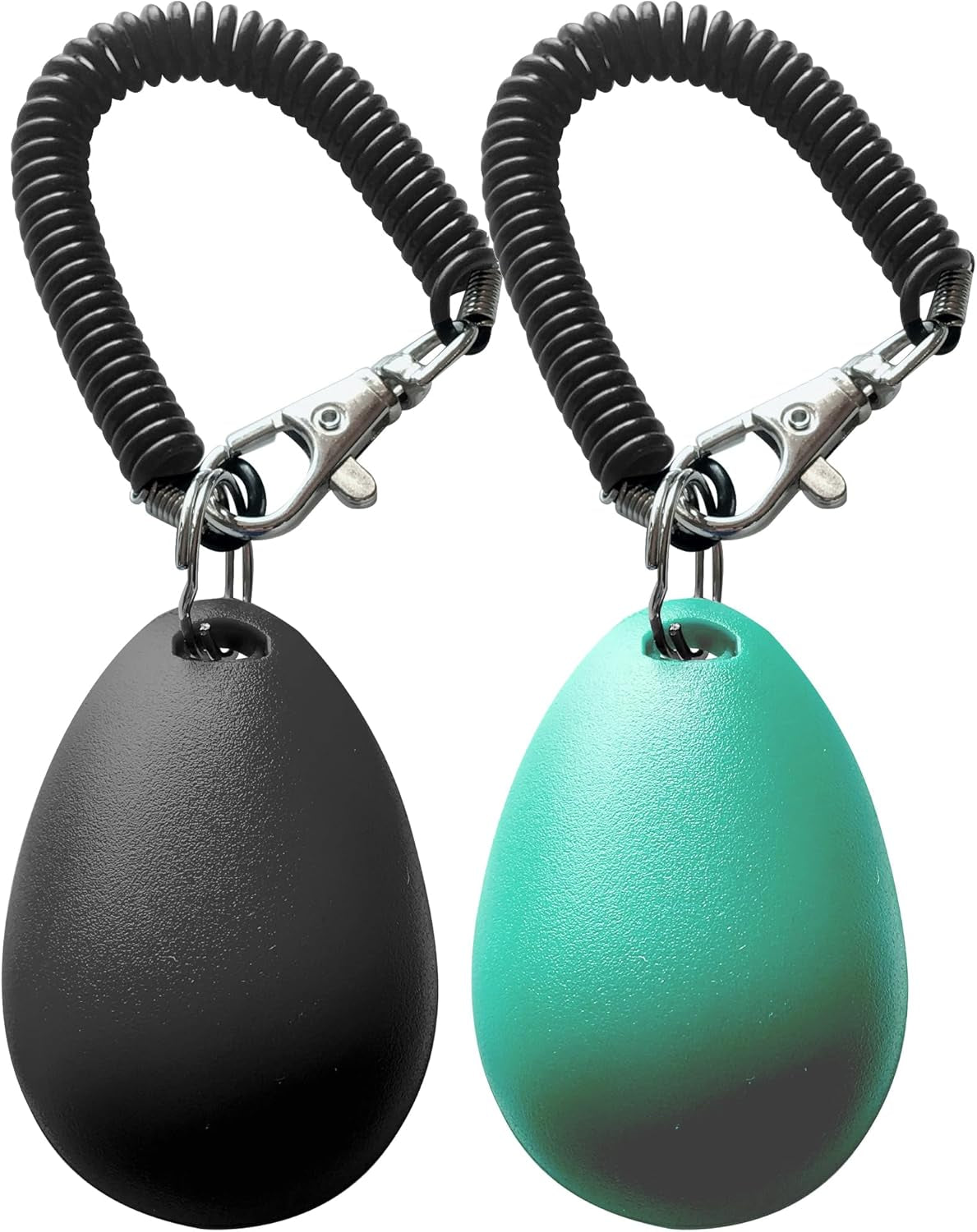 Pet Training Clicker with Wrist Strap - Dog Training Clickers (Black +Lake Blue)