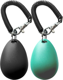 Pet Training Clicker with Wrist Strap - Dog Training Clickers (Black +Lake Blue)