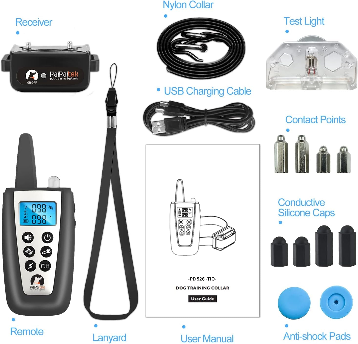 Bark Collar with Remote, Automatic Bark and Training Collar Combo with Beep, Vibration, Shock, Auto Bark Mode, up to 3300Ft Range Dog Shock Collar for Small, Large and Medium Dogs