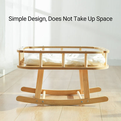 Wooden Cat Bed Simple Rocking Pet Bed Comfortable Elevated Sleeping Furniture