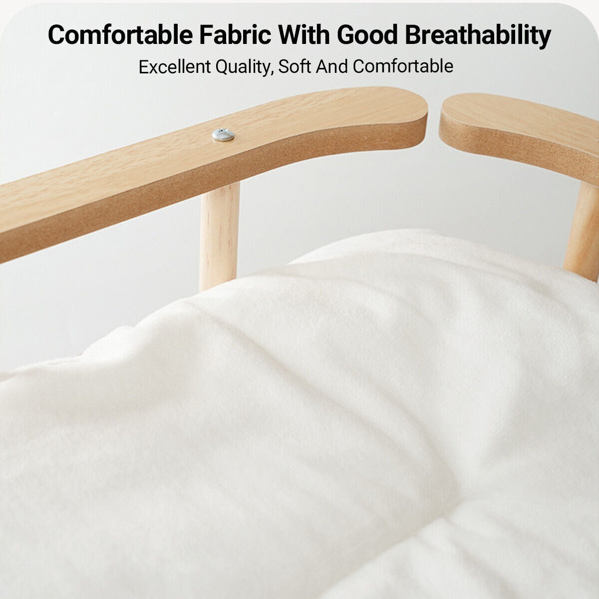 Wooden Cat Bed Simple Rocking Pet Bed Comfortable Elevated Sleeping Furniture