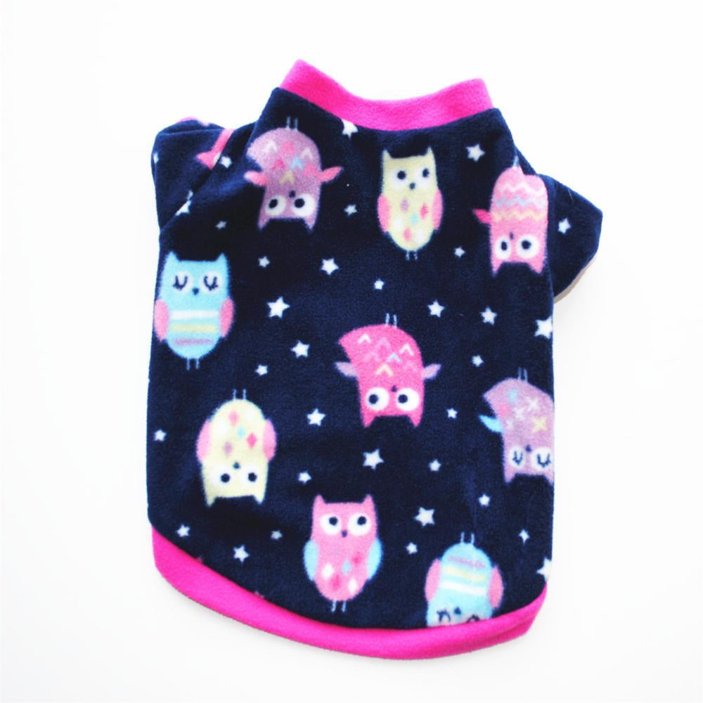 Dog Pet Fleece Clothes Cat Warm Sweater Coat Winter Puppy Jacket Apparel T Shirt